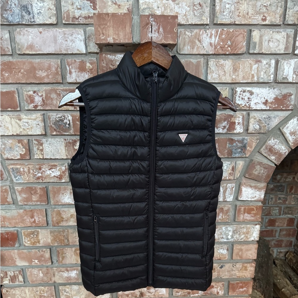 NWT Guess Quilted Vest - Black Sz 12